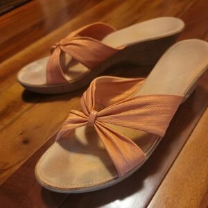 Italian Shoemakers Orange Knotted Sandals